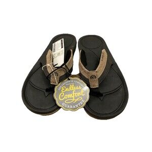 Cobian Flip Flops Endless Comfort Tan & Black Arch New With Tags - Mens Size 10